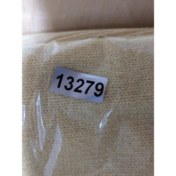 Vintage V-Neck Wool Sweater Mens Medium Cox Moore Grandpa Pull Over Yellow - Picture 10 of 10